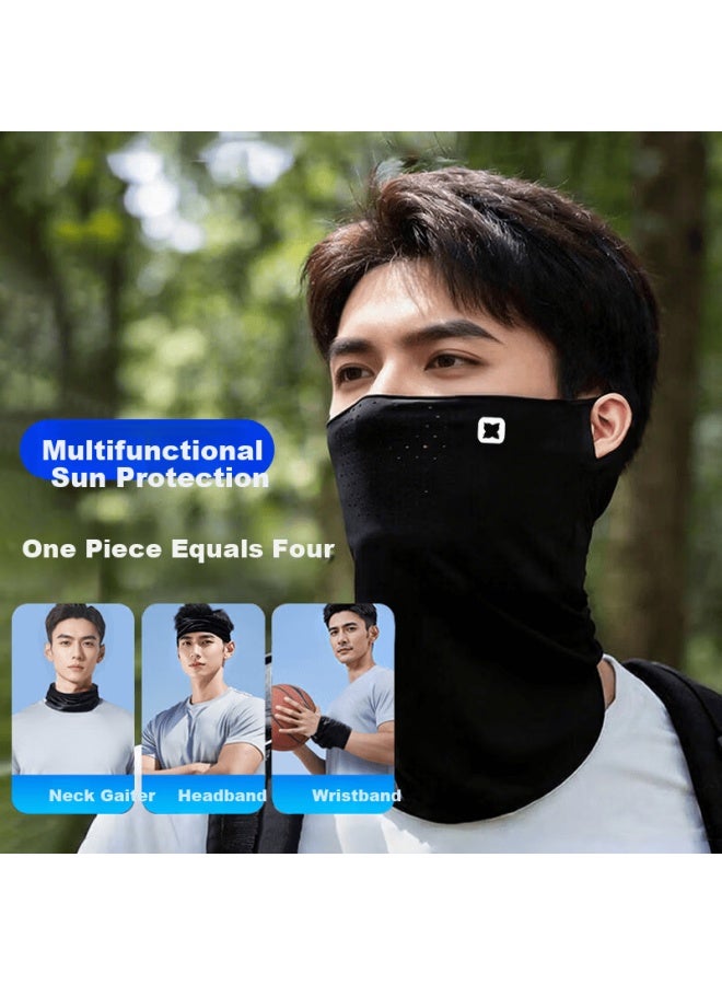 Bwnk Sunscreen Face Mask Hat Neck Guard Integrated Ice Silk Uv Protection Breathable Summer Face Bikini For Men And Women Cycling - Image 2