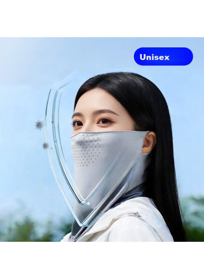 Bwnk Sunscreen Face Mask Hat Neck Guard Integrated Ice Silk Uv Protection Breathable Summer Face Bikini For Men And Women Cycling - Image 5