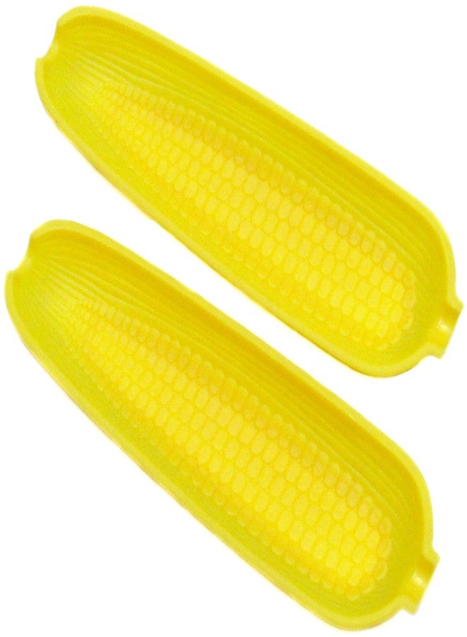 Chef Craft Select Plastic Corn Cob Dishes, 9.5 inches in length 2 piece set, Yellow - Image 1