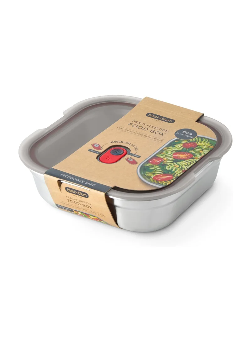 Black and Blum Microwave Safe Stainless Steel Food Box 1.1L