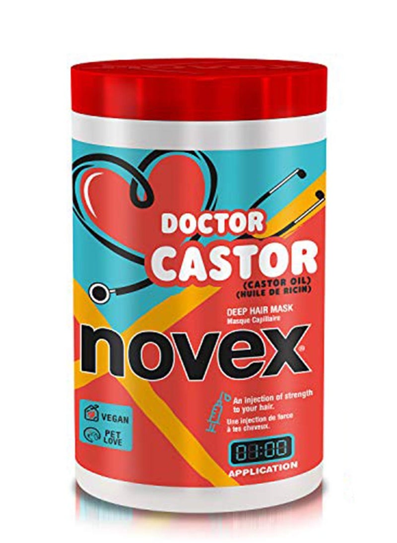 NOVEX NOVEX Value Size Deep Conditioning Hair Masks infused with Natural Ingredients (1kg/35oz) Doctor Castor Vegan Deep Hair Mask 35 oz  - Image 1