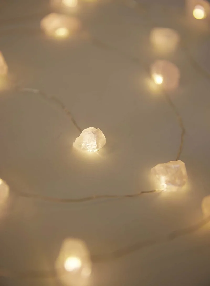 Prickly Pear Rose Quartz Crystal String Lights 2M