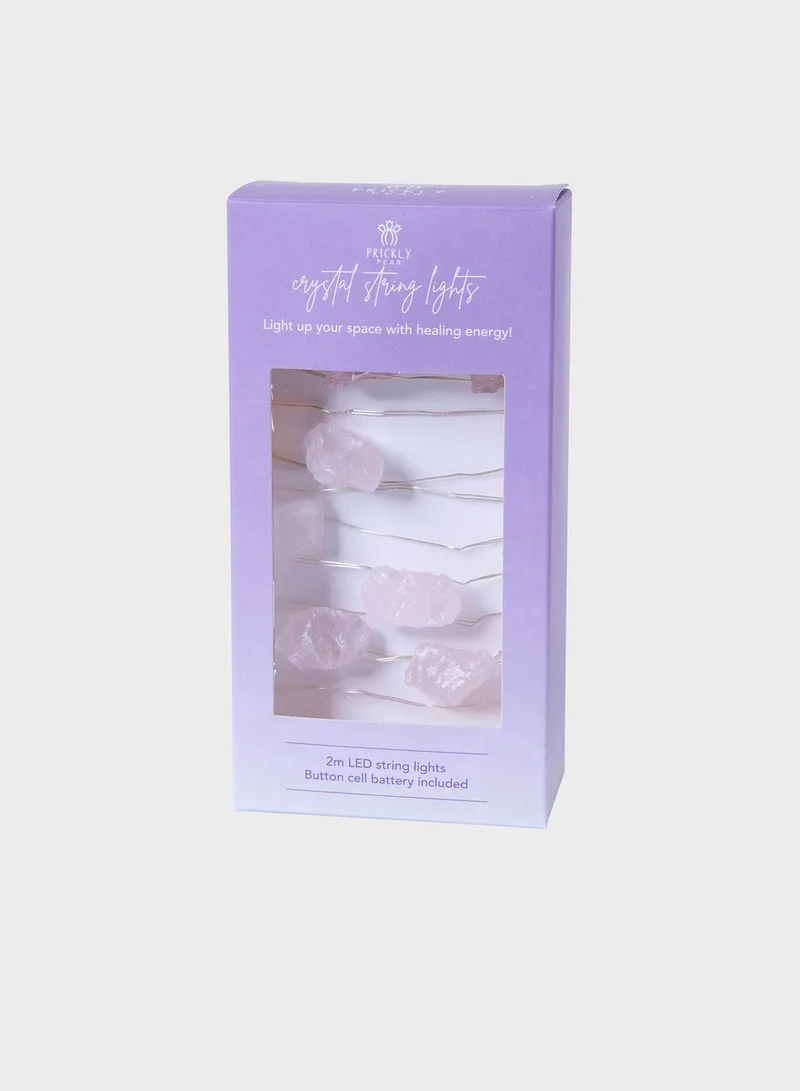 Prickly Pear Rose Quartz Crystal String Lights 2M