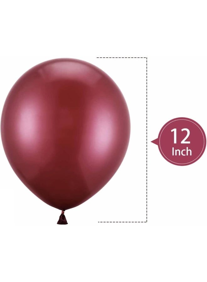 Goldedge 15 PC Deluxe Merlot Latex Balloons, 12 Inch Burgundy Balloons for Sophisticated Decor, Events, and Elegant Occasions  - Image 2