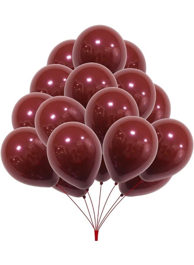 Goldedge 15 PC Deluxe Merlot Latex Balloons, 12 Inch Burgundy Balloons for Sophisticated Decor, Events, and Elegant Occasions  - Image 1