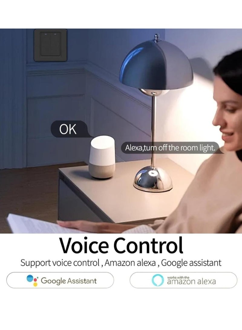 MOES JiaFeng Smart Wall Switch, Neutral Wire Required, Remote Control, Voice Control, Timer, Alexa and Google Assistant Compatible, Easy Installation - Image 2