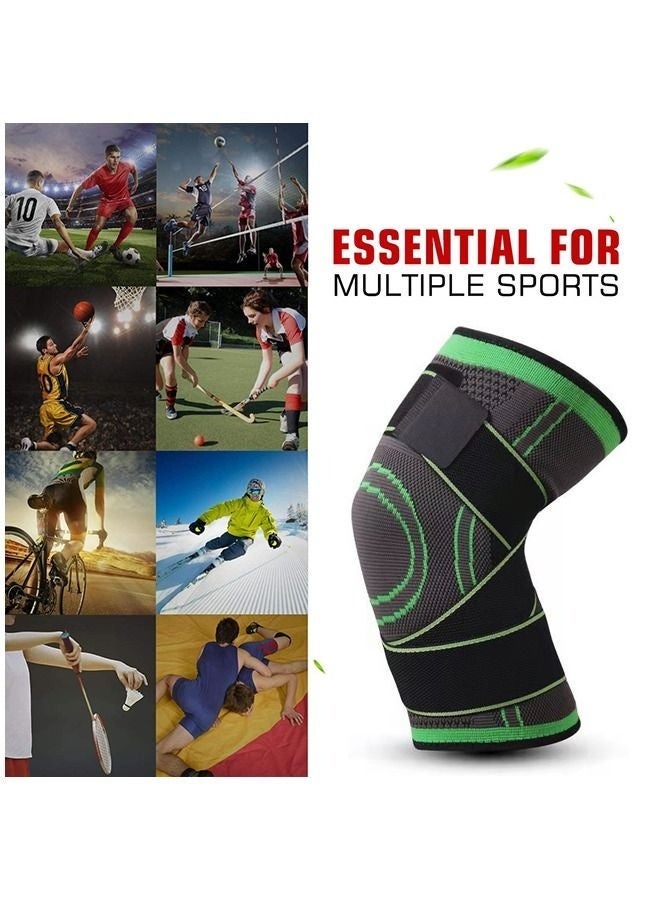 Dovva 2-Piece Knee Pads Knee Brace Compression Knee Sleeve for Men & Women Knee Support Running Cycling Basketball with Adjustable Strap Wrap - Image 5