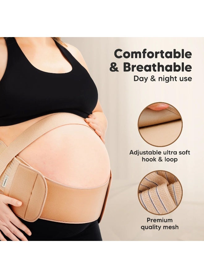 KeaBabies Nurture 2-in-1 Maternity Support Belt, Pregnancy Support, Classic Ivory - Image 3