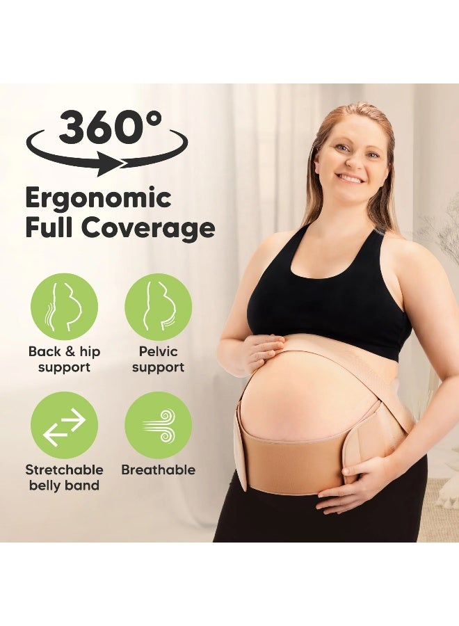 KeaBabies Nurture 2-in-1 Maternity Support Belt, Pregnancy Support, Classic Ivory - Image 2