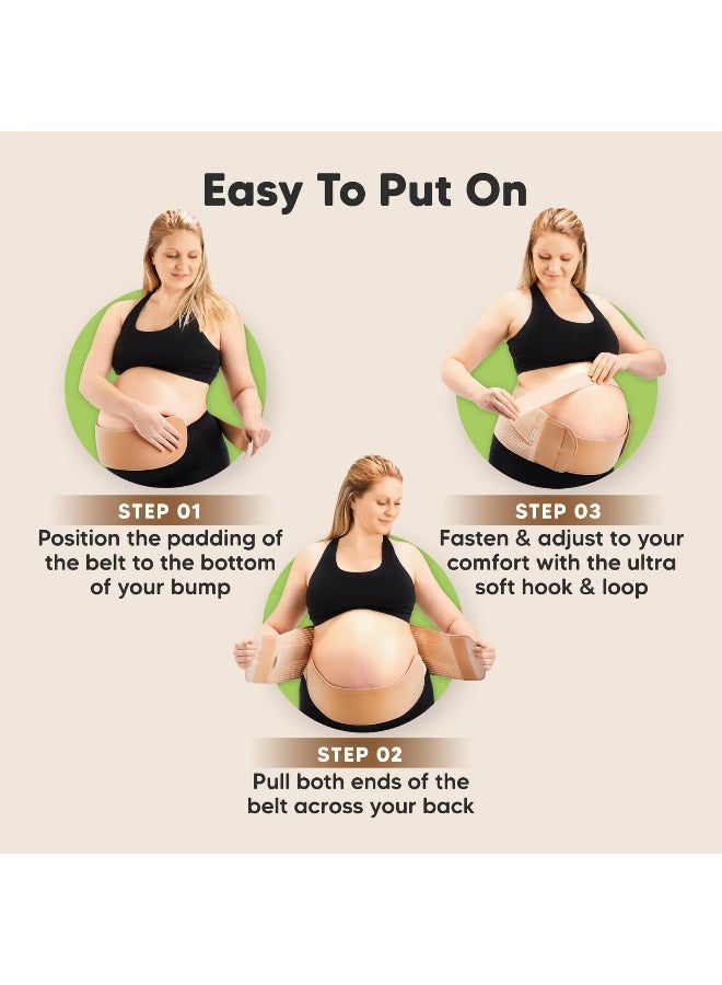 KeaBabies Nurture 2-in-1 Maternity Support Belt, Pregnancy Support, Classic Ivory - Image 4
