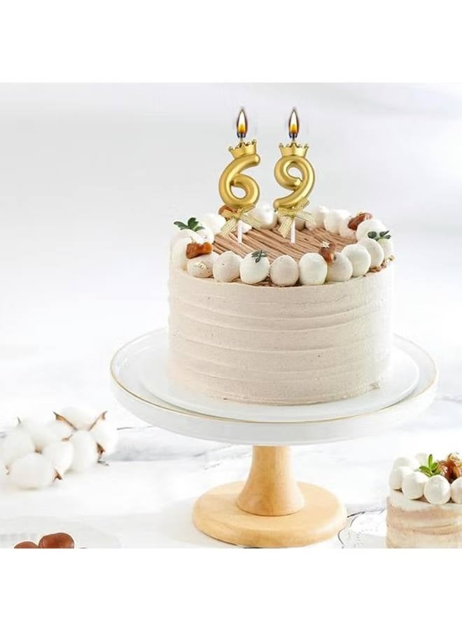 Number Birthday Candles(0-9),Metallic Cake Cupcake Candles,Happy Birthday Party Cake Topper Decoration Gifts for Women Men Gold - Image 5