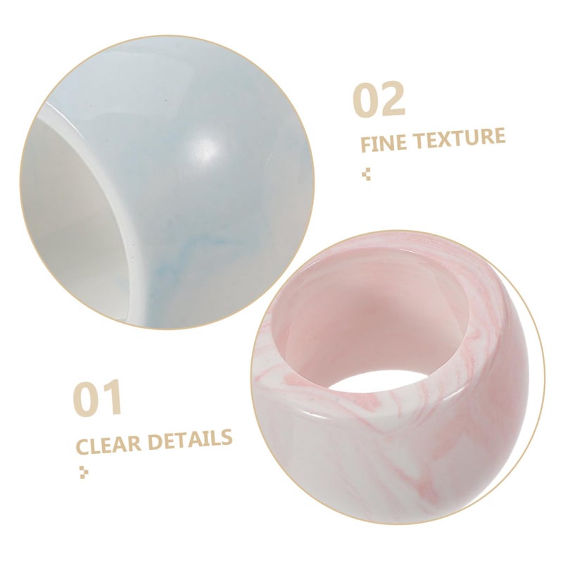 Marble Pattern Ceramic Toothbrush Holder Set Of 2 For Bathroom Countertop Storage Stand - Image 4