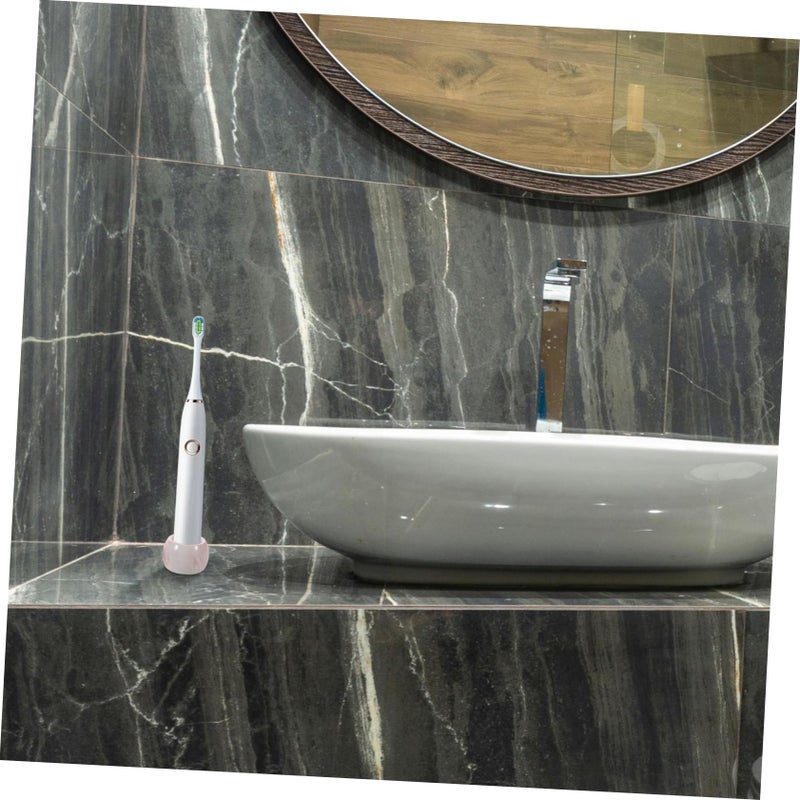 Marble Pattern Ceramic Toothbrush Holder Set Of 2 For Bathroom Countertop Storage Stand - Image 5