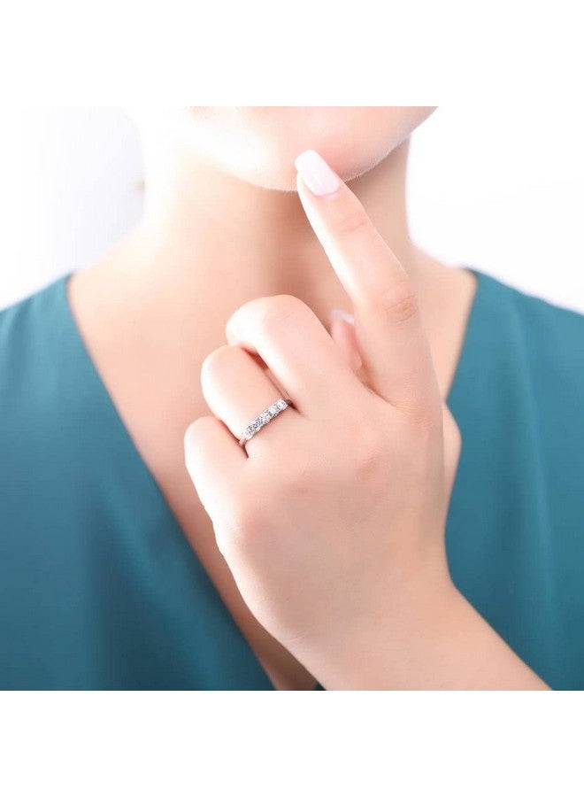 Berricle خاتم موضة من الفضة الإسترلينية مع 5 أحجار زركونيا مكعبة مطلية بالروديوم للنساء مقاس 7 - Image 5