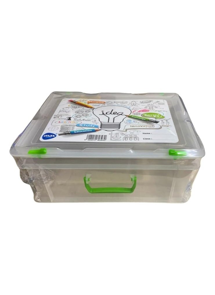 Generic - School and Office Supplies Organizer, Large Complete Stationery Set with Durable Carrying Bag, Portable and Compact for Students, No Supplies Included 18L 36cm x 16cm x 30cm (White) - Image 1