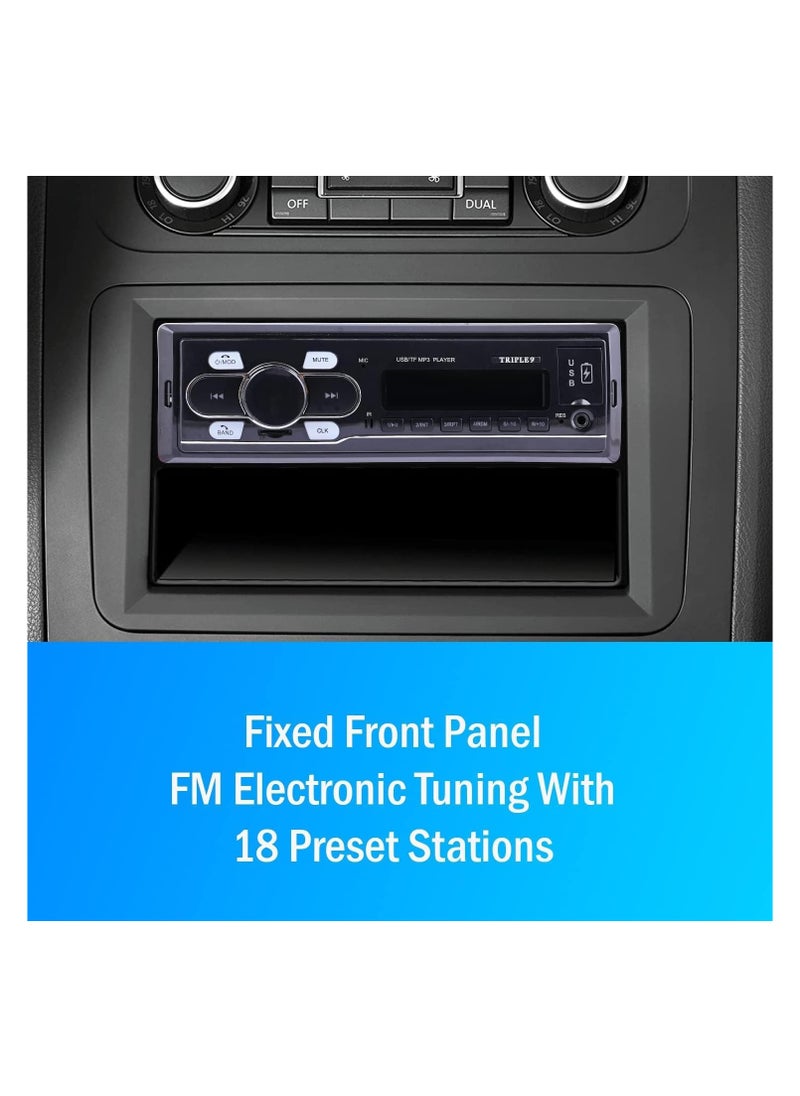 SHEZA STAR Car Stereo AM FM Radio Receiver/MP3 USB Aux-in Backlight Bluetooth Audio & Calling Head Unit Wireless Remote  - Image 4