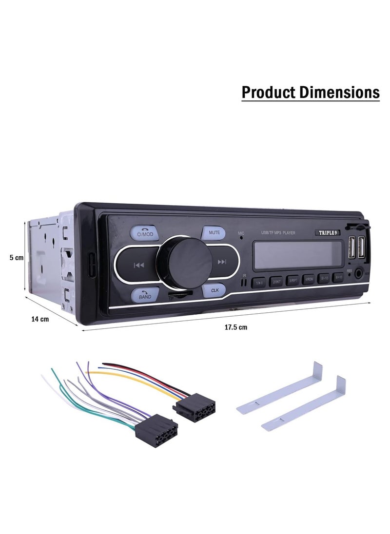 SHEZA STAR Car Stereo AM FM Radio Receiver/MP3 USB Aux-in Backlight Bluetooth Audio & Calling Head Unit Wireless Remote  - Image 5