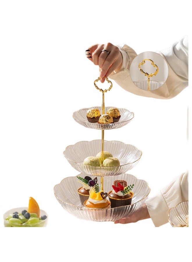 Caizhi Fruit Plate, Dry Fruit Plate, Candy Plate, Afternoon Tea Dessert Plate, Snack Pastry Fruit Plate, 3-Tier, Cz6874 - Image 3
