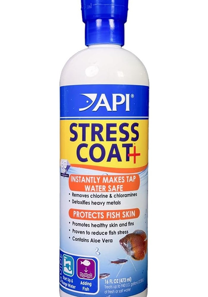Api Stress Coat Aquarium Water Conditioner 16-Ounce Bottle - Image 1