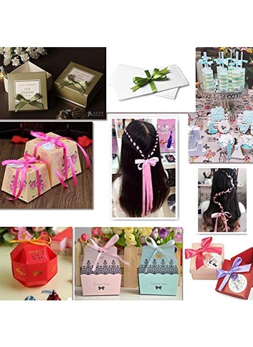 DIY Crafts DIY Crafts No 1, Pack Of 25 Yards, Multi Color Non Fading Woven Ribbon for Floral Arrangement (Double Face Ribbon) Unsorted Bulk Gift Wrapping Party Decoration Christma (No 1, Pack Of 25 Yards)  - Image 2