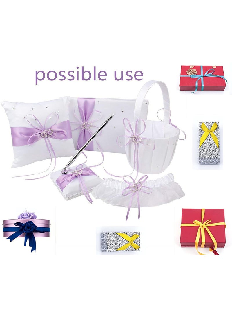 DIY Crafts DIY Crafts No 1, Pack Of 25 Yards, Multi Color Non Fading Woven Ribbon for Floral Arrangement (Double Face Ribbon) Unsorted Bulk Gift Wrapping Party Decoration Christma (No 1, Pack Of 25 Yards)  - Image 5