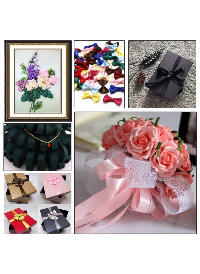 DIY Crafts DIY Crafts No 1, Pack Of 25 Yards, Multi Color Non Fading Woven Ribbon for Floral Arrangement (Double Face Ribbon) Unsorted Bulk Gift Wrapping Party Decoration Christma (No 1, Pack Of 25 Yards)  - Image 4