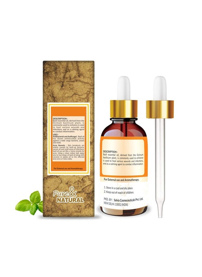 كريساليس زيت الريحان (Ocimum Basilicum)|زيت عطري نقي وطبيعي 100% غير مخفف، معيار عضوي للعناية بالبشرة والشعر|زيت بدرجة علاجية للاستخدام الخارجي، يحسن حالة فروة الرأس، 15 مل  - Image 2