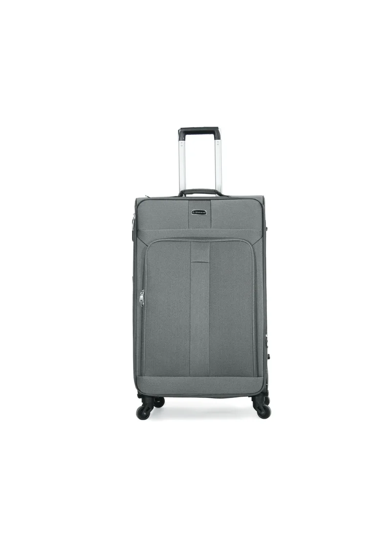 جيوردانو Giordano Trolley Bags 3 PCS Set Softside Spinners,Grey