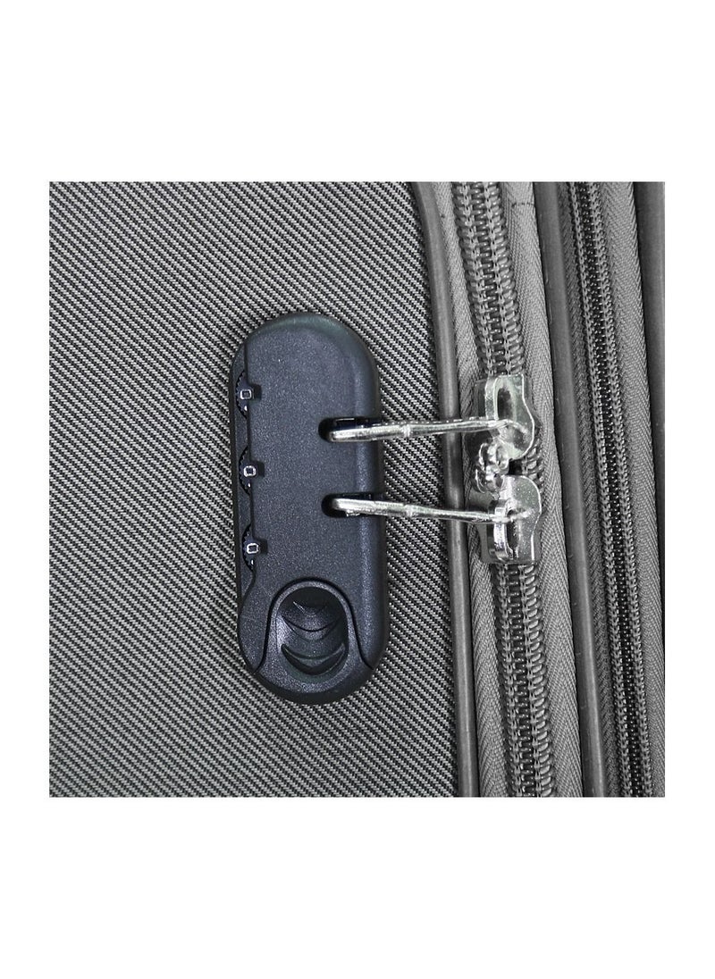 GIORDANO Giordano Trolley Bags 3 PCS Set Softside Spinners,Grey  - Image 4