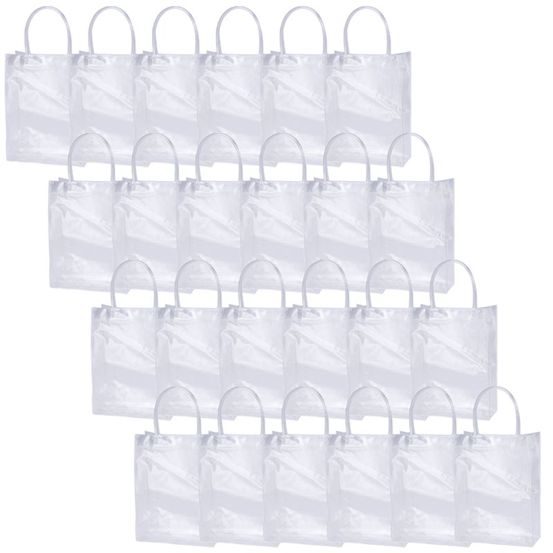 24pcs Tote Bag Packing Bag Clear Small PVC Reusable Transparent - Image 1