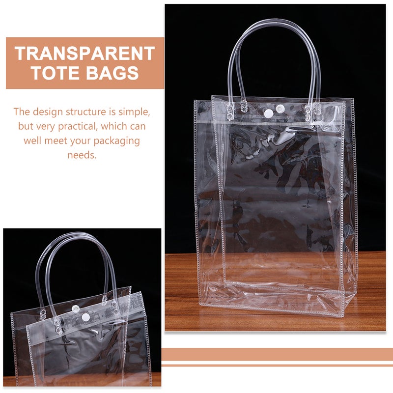 24pcs Tote Bag Packing Bag Clear Small PVC Reusable Transparent - Image 2
