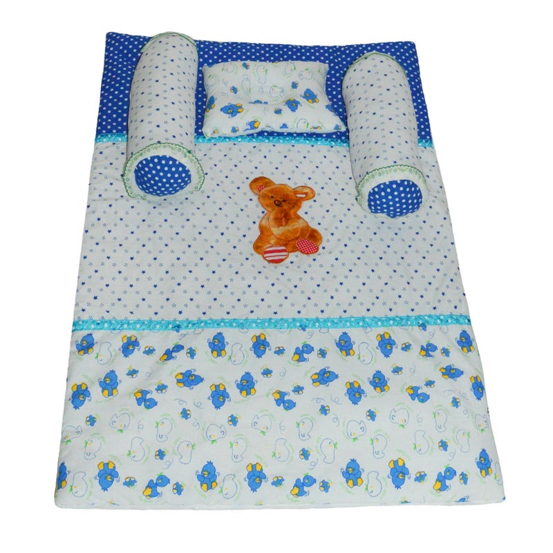 Creative Textiles Baby's Cotton Printed Foldable Bedding Set, 100 x 70 cm (Brown) Soft Cotton Material NestUltra Soft Cusioned - Image 2