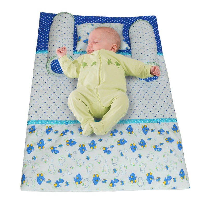Creative Textiles Baby's Cotton Printed Foldable Bedding Set, 100 x 70 cm (Brown) Soft Cotton Material NestUltra Soft Cusioned - Image 3