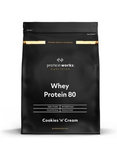 THE PROTEIN WORKS Whey Protein 80 Powder Low Calorie Protein Shake Whey Protein Shake 28 Servings Cookies 'N' Cream 1Kg  - Image 5