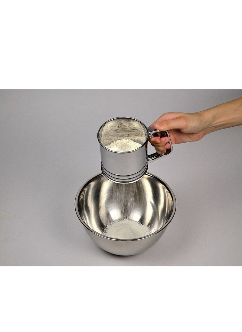Generic - Flour Sifter Stainless Steel Large Sifter for Baking and Powdered Sugar Flour Sieve - Image 1
