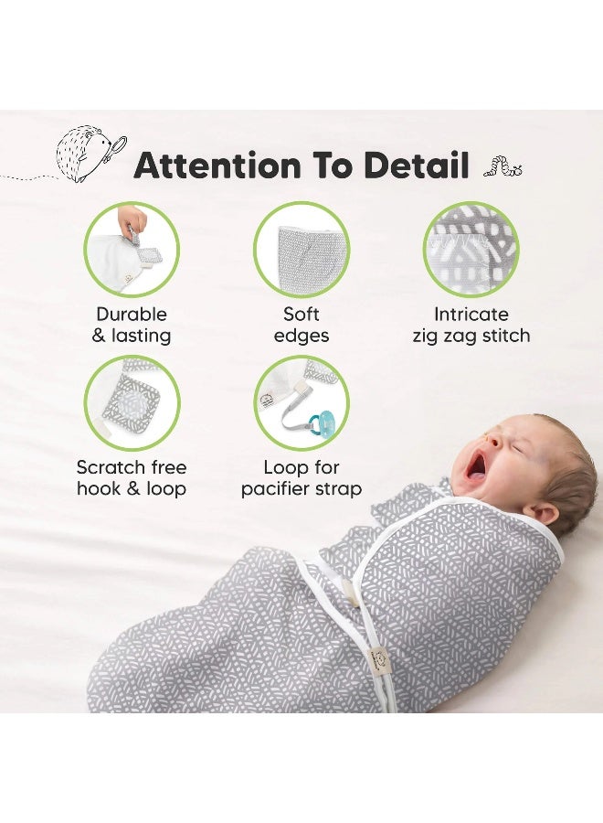 KeaBabies Soothe Swaddle Wraps 3 Pack, Newborn Swaddle Blanket, Nordic - Image 2