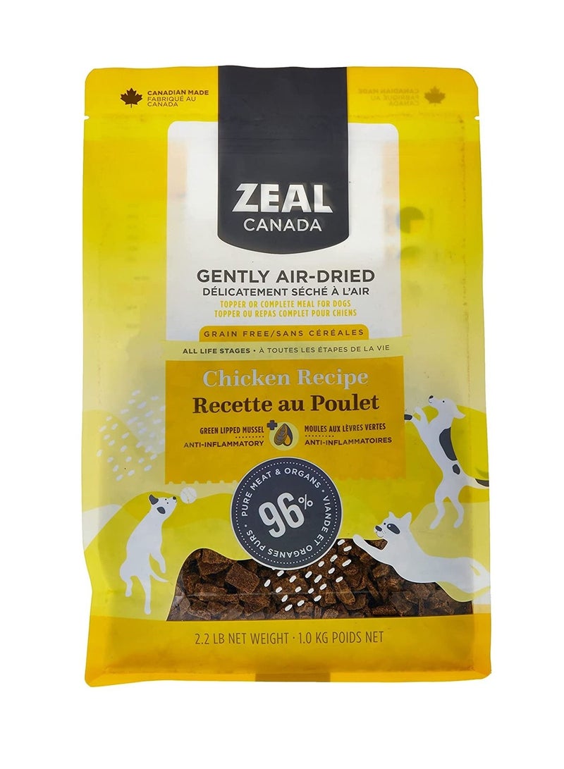 zeal Gently Air Dried Chicken Recipe Dry Food for Dogs 1Kg
