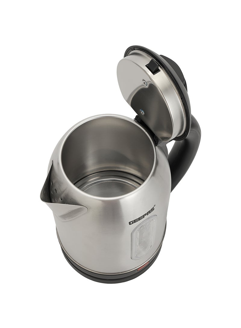 GEEPAS Portable Electric Kettle 1.8L 1.8 L GK6123 Silver/Black - Image 3
