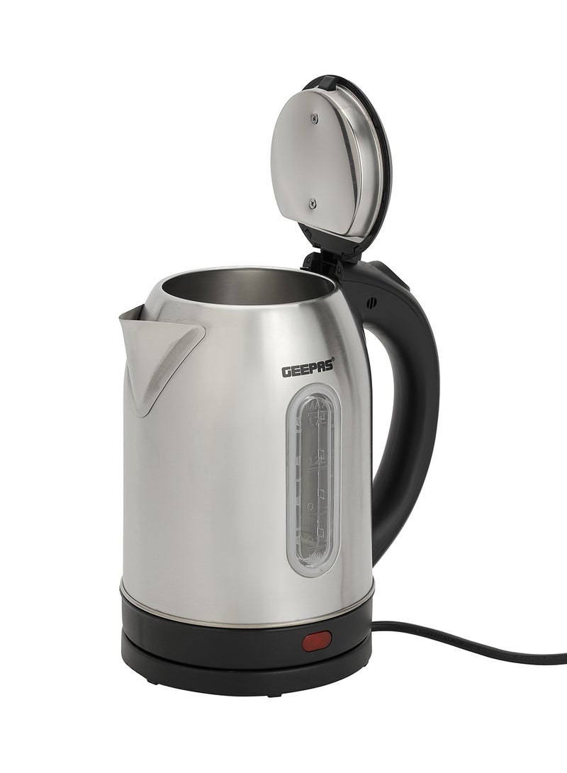 GEEPAS Portable Electric Kettle 1.8L 1.8 L GK6123 Silver/Black - Image 2