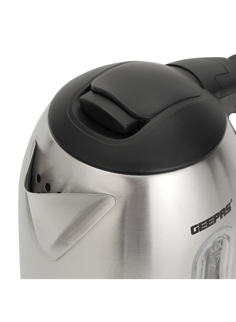 GEEPAS Portable Electric Kettle 1.8L 1.8 L GK6123 Silver/Black - Image 4