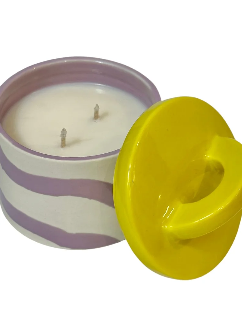 Maegen Pablo Candle - Lilac/Yellow - Water Lotus &amp; Rose (7.5oz)