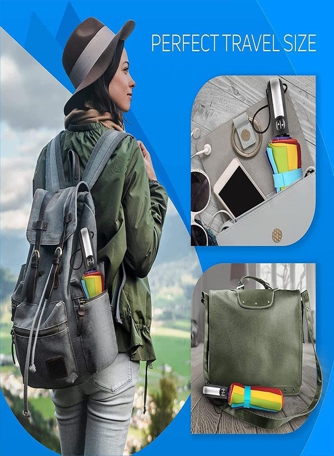 TECH LOGO ELECTRONICS Rainbow Umbrella, Colorful Umbrella Sun Beach Umbrella for Men and Women Foldable - Image 3