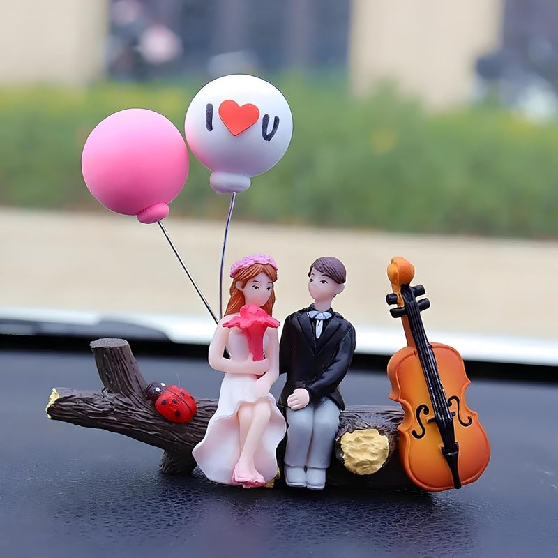 DETACHI Car Dashboard Toy | Car Dashboard Accessories | Car Decoration Items | Car Decor | Interior Dashboard Accessories | Showpiece for Desk Decoration | Car Dashboard Toys (1 Pc Couple) Fast & slow shipment compatible - Image 1