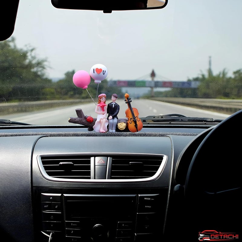 DETACHI Car Dashboard Toy | Car Dashboard Accessories | Car Decoration Items | Car Decor | Interior Dashboard Accessories | Showpiece for Desk Decoration | Car Dashboard Toys (1 Pc Couple) Fast & slow shipment compatible - Image 2