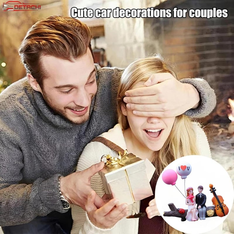 DETACHI Car Dashboard Toy | Car Dashboard Accessories | Car Decoration Items | Car Decor | Interior Dashboard Accessories | Showpiece for Desk Decoration | Car Dashboard Toys (1 Pc Couple) Fast & slow shipment compatible - Image 5