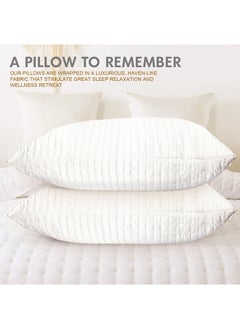 Hotel Linen Klub Hotel Linen Box Quilted Pillow Queen (50 x75cm)-Outer Cover : 125GSM Microfiber Satin FabricSoft and Glossy Finished   Filling : 700grams Soft Fiber  - Image 3