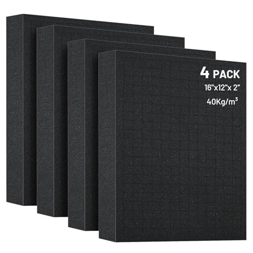 FoamJoy 4 PCS 16x12x2 Inch Pick and Pluck Foam Inserts for Cases ProfessionalGrade Tool Game Box Drawer Organizer - Image 1