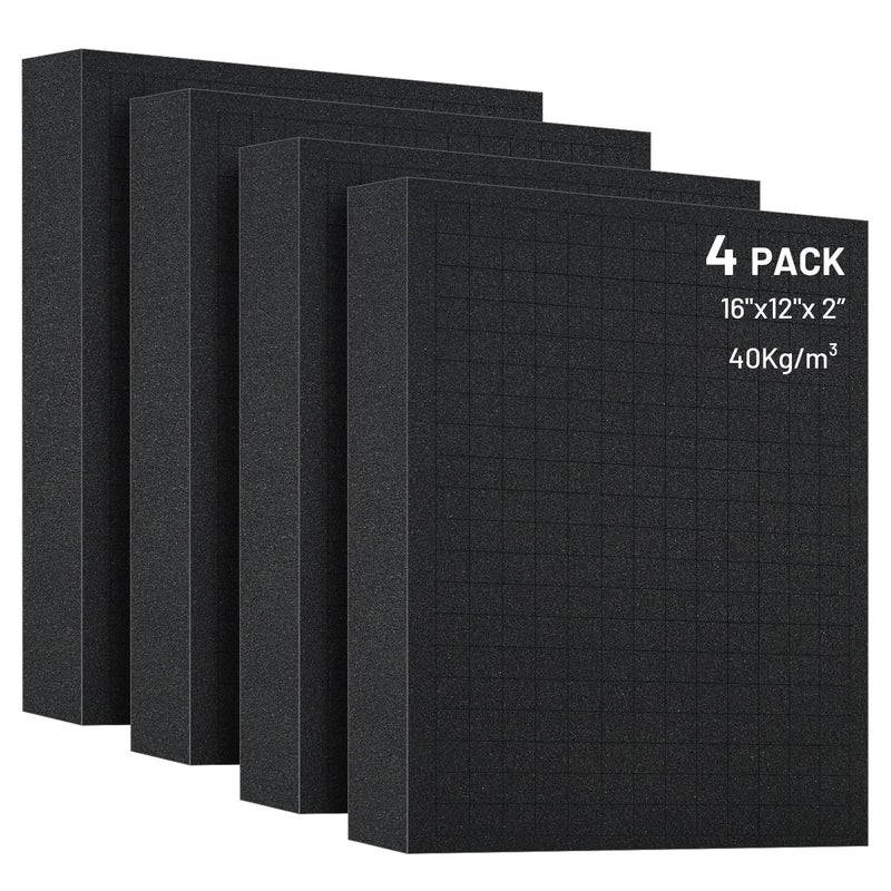FoamJoy 4 PCS 16x12x2 Inch Pick and Pluck Foam Inserts for Cases ProfessionalGrade Tool Game Box Drawer Organizer - Image 2