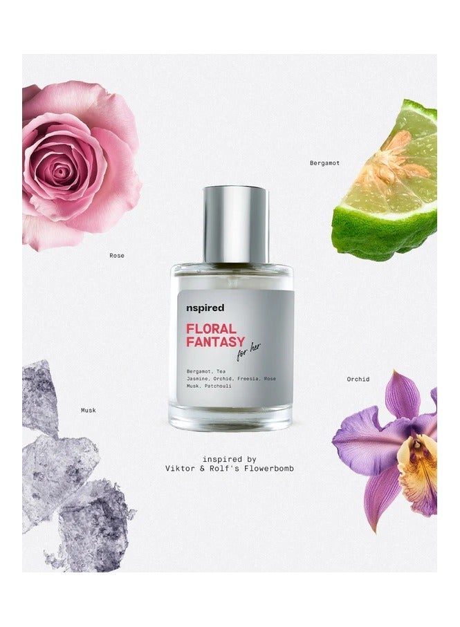 Nspired Beauty Floral Fantasy EDT for Women – Floral Amber Perfume - Image 1