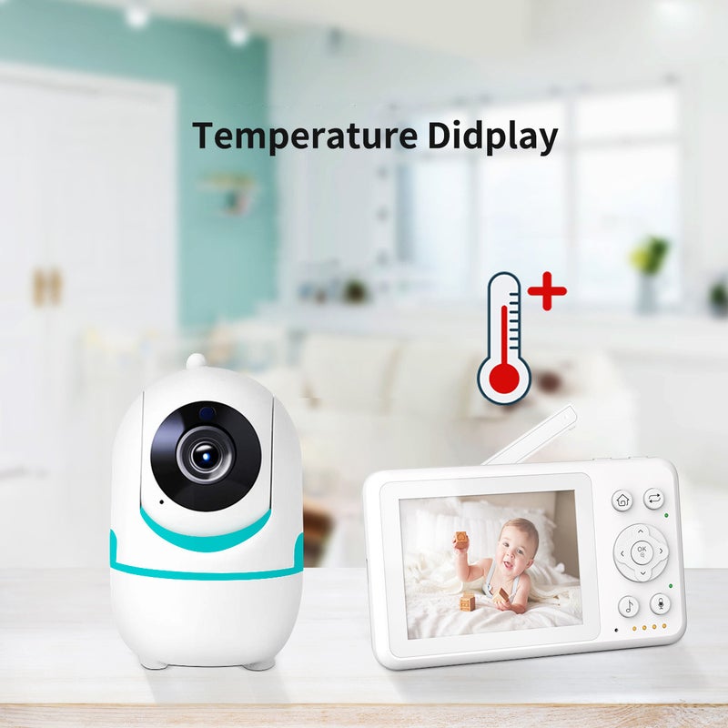 D031 3.2 inch baby monitor baby watcher with lullaby room temperature monitor baby monitor two-way voice intercom - Image 1
